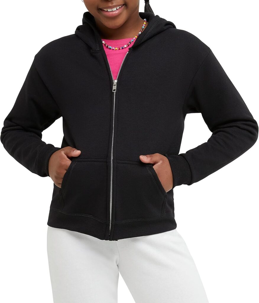 Hanes Girls' Comfortsoft Ecosmart Full-Zip Hoodie