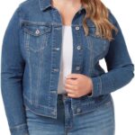 Jessica Simpson Womens Plus Denim Stretch Denim Jacket