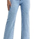 Kedera Women's High Waisted Jeans Boyfriend Baggy Wide Straight Leg Casual Denim Pants Trousers