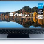 Laptop, 15.6" 1080P Full HD Display High Performance Quad-Core Intel Celeron N5095 Processors 16GB DDR4 512GB SSD Windows 11 Laptop Computers, 2.4G/5G WiFi, Bluetooth 4.2, Long Battery Life