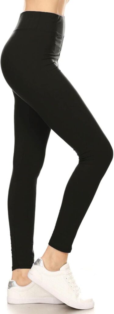 Leggings Depot High Waisted Leggings for Women Buttery Smooth & Soft Women's Leggings Solid Yoga - Reg, Plus, 1X3X, 3X5X