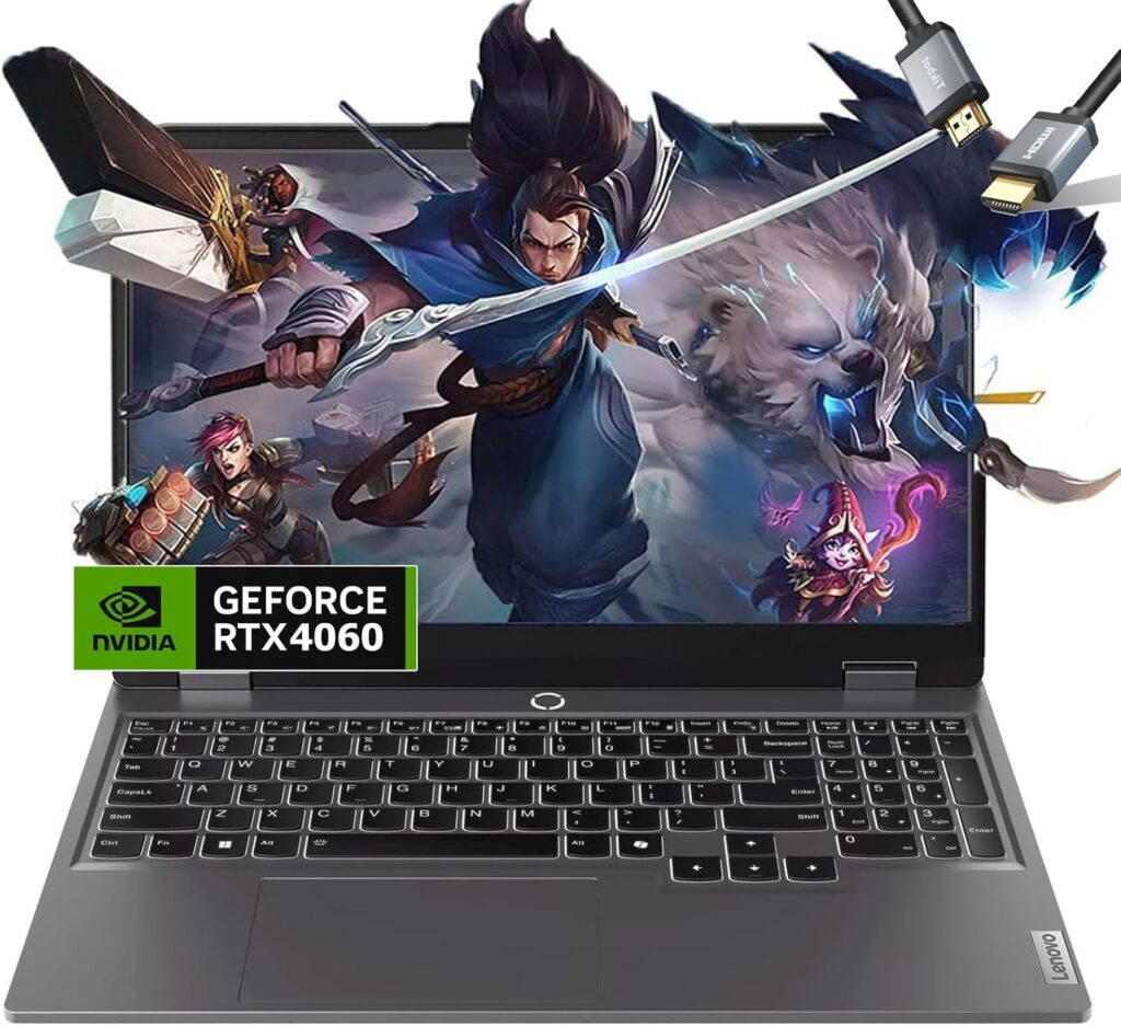 Lenovo LOQ Gaming Laptop 2024 - NVIDIA GeForce RTX 4060 - AMD Ryzen 7 7435HS - 15.6" FHD IPS Display - Backlit Keyboard - Windows 11 - G-SYNC - HDMI Cable (32GB RAM | 1TB PCIe SSD)