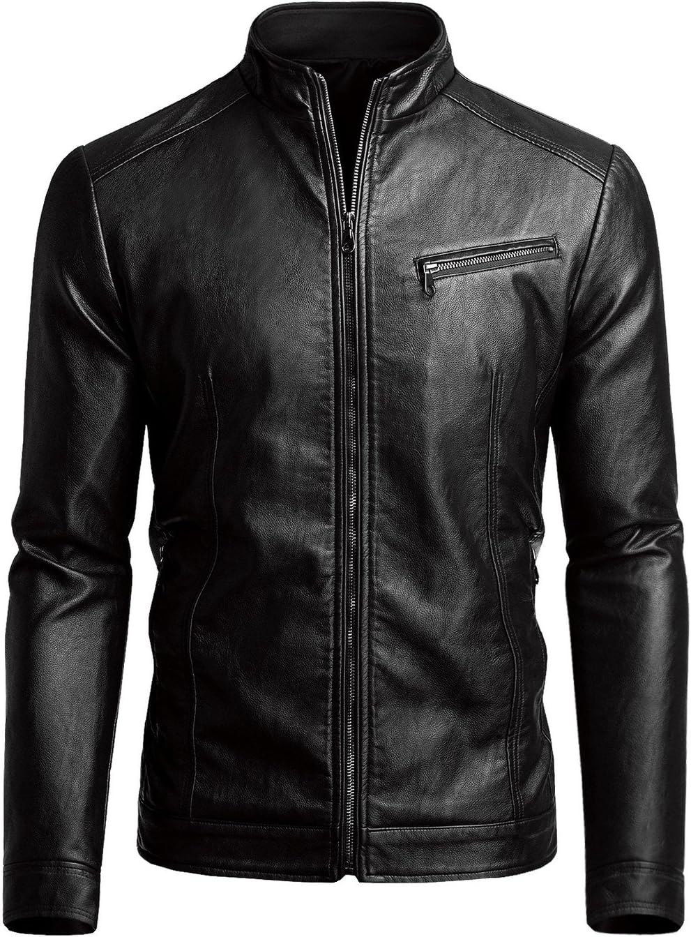 Men's Casual Faux Leather Jacket