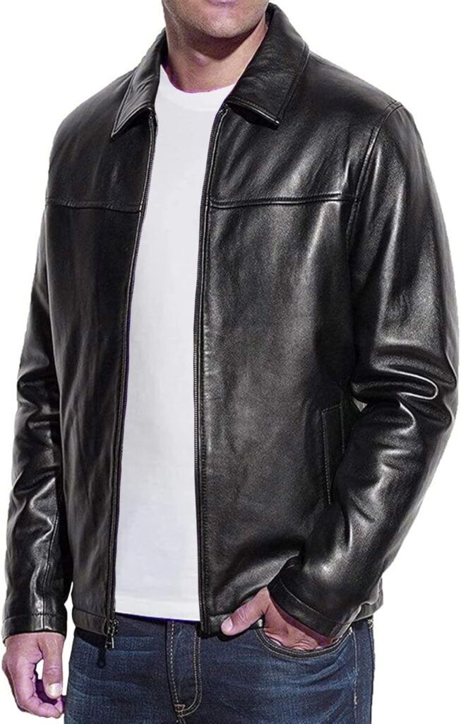 Men's Genuine Lambskin Leather Classic Biker Style Jacket | lambskin Jackets Men