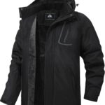 Men's Mountain Winter Coat Warm Fleece Ski Snow Jacket Waterproof Raincoat with Hood