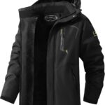 Men's Ski Jacket Warm Winter Snow Coat Waterproof Mountain Windbreaker Snowboarding Jacket Hooded for Hiking Traval