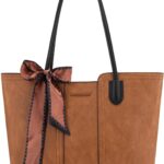 Montana West Tote Bags for Women Medium Top Handle Handbags with Scarf