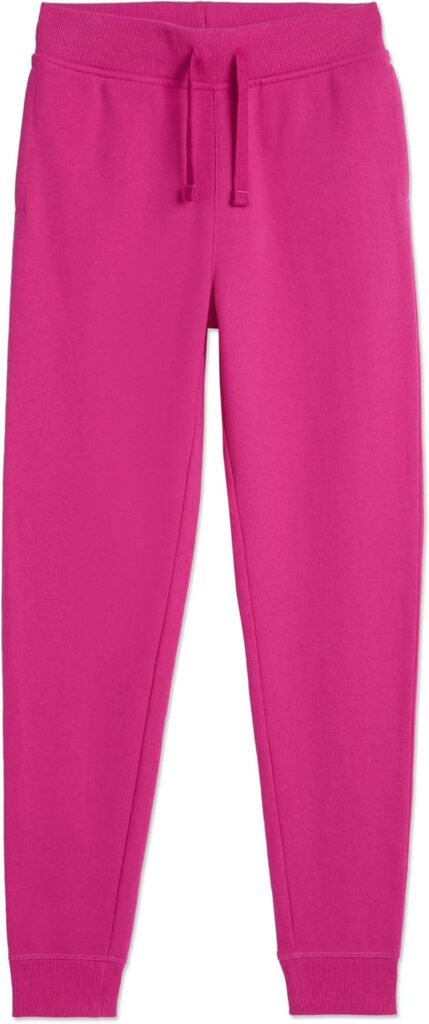 Nautica Little Girls' Fleece Sweatpants, Functional Pockets, Elastic Waistband & Drawstring Closure