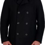 Nautica Men's Peacoat Wool Blend Double Breasted Winter Coat