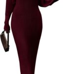 PRETTYGARDEN Womens Fall 2 Piece Outfits Bodycon Maxi Tank Pullover Sweater Dress and Long Sleeve Cropped Cardigan Knit Sets