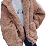 PRETTYGARDEN Women's Fashion Winter Coat Sherpa Fleece Faux Fur Shearling Oversized Trendy Jackets Warm Outerwear