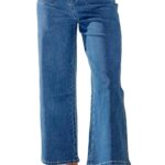 Sidefeel Women's Wide Leg Jeans High Waisted Stretchy Straight Leg Jeans Buttoned Loose Denim Pants with Pocket