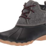 Skechers Women's Pond Lil Puddles Mid Quilted Lace Up Duck Boot with Waterproof Outsole