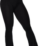 Sunzel Flare Leggings, Crossover Yoga Pants with Tummy Control, High-Waisted and Wide Leg