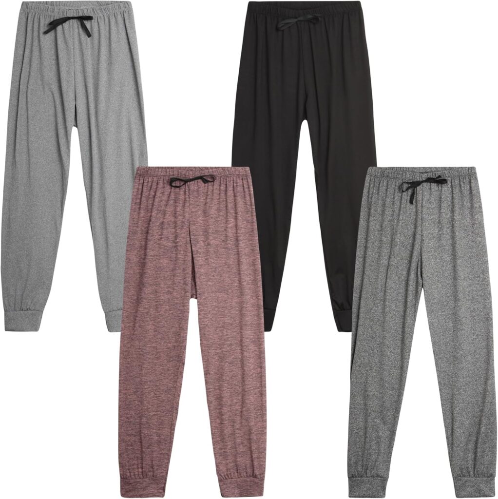 Sweet Hearts Girls' Sweatpants - 4 Pack Super Soft Athletic Performance Jogger Pants: Made in USA (7-16)