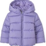 The Children's Place Baby and Toddler Girls' Medium Weight Wind-Resistant, Water-Resistant Puffer Jacket