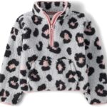 The Children's Place Girls' Cozy Sherpa Quarter-Zip Jacket