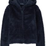 The Children's Place girls Sherpa Zip Up Hoodie