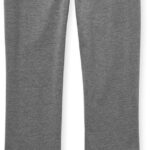 The Children's Place girls Uniform Active Foldover Waist Pants, Heather Gray Single, X-Large US