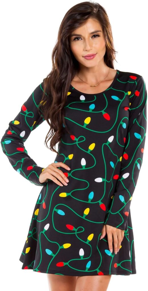 Tipsy Elves Women's Classic Christmas Dresses - Holiday Themed Dress - Easy Cute Winter Outfits