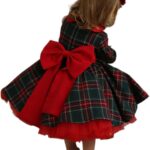 Toddler Baby Girl Christmas Dress Buffalo Plaid Tulle Tutu Skrit Princess Dress Xmas Clothes Outfit for Kids 3M-7T