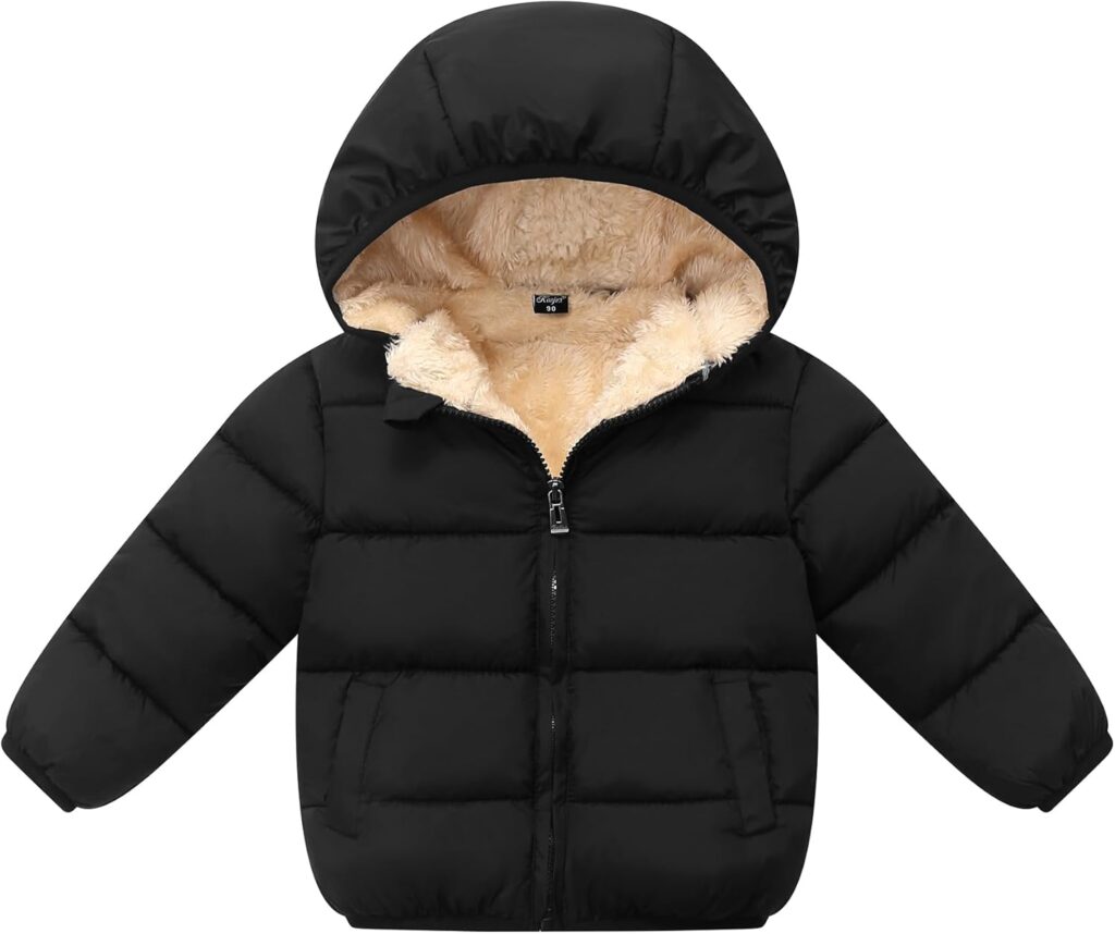 Toddler Baby Hooded Down Jacket Boys Girls Kids Thicken Warm Winter Coat Outerwear 1-7t