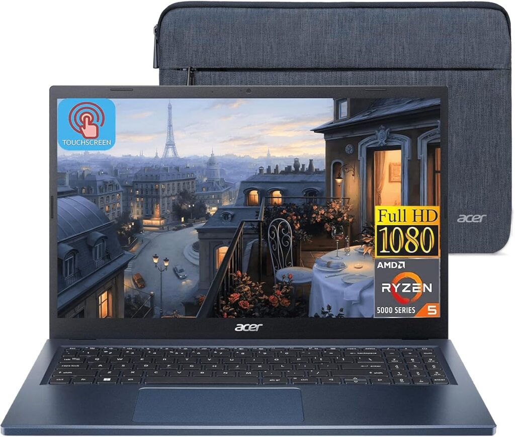 acer 2023 Newest Aspire 3 Touchscreen Laptop, 15.6" FHD IPS Display, AMD Ryzen 5 7520U Processor (Beats i7-1165G7), 8GB DDR5 RAM, 512GB SSD, AMD Radeon Graphics, Wi-Fi 6, Windows 11 Home