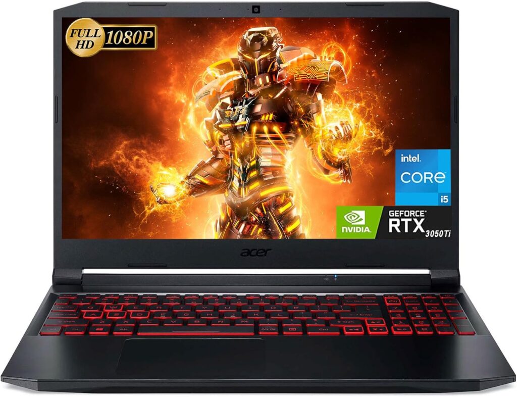 acer 2023 Newest Nitro 5 Gaming Laptop, 15.6" FHD IPS 144Hz Display, Intel Core i5-11400H (Beats i7-1165G7), GeForce RTX 3050Ti, 16GB RAM, 512GB SSD, Wi-Fi 6, Backlit Keyboard, Windows 11 Home