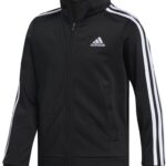 adidas Boys' Zip Front Iconic Tricot Jacket