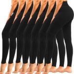 yeuG Plus Size Leggings for Women-Stretchy X-Large-4X Tummy Control High Waist Spandex Workout Black Yoga Pants