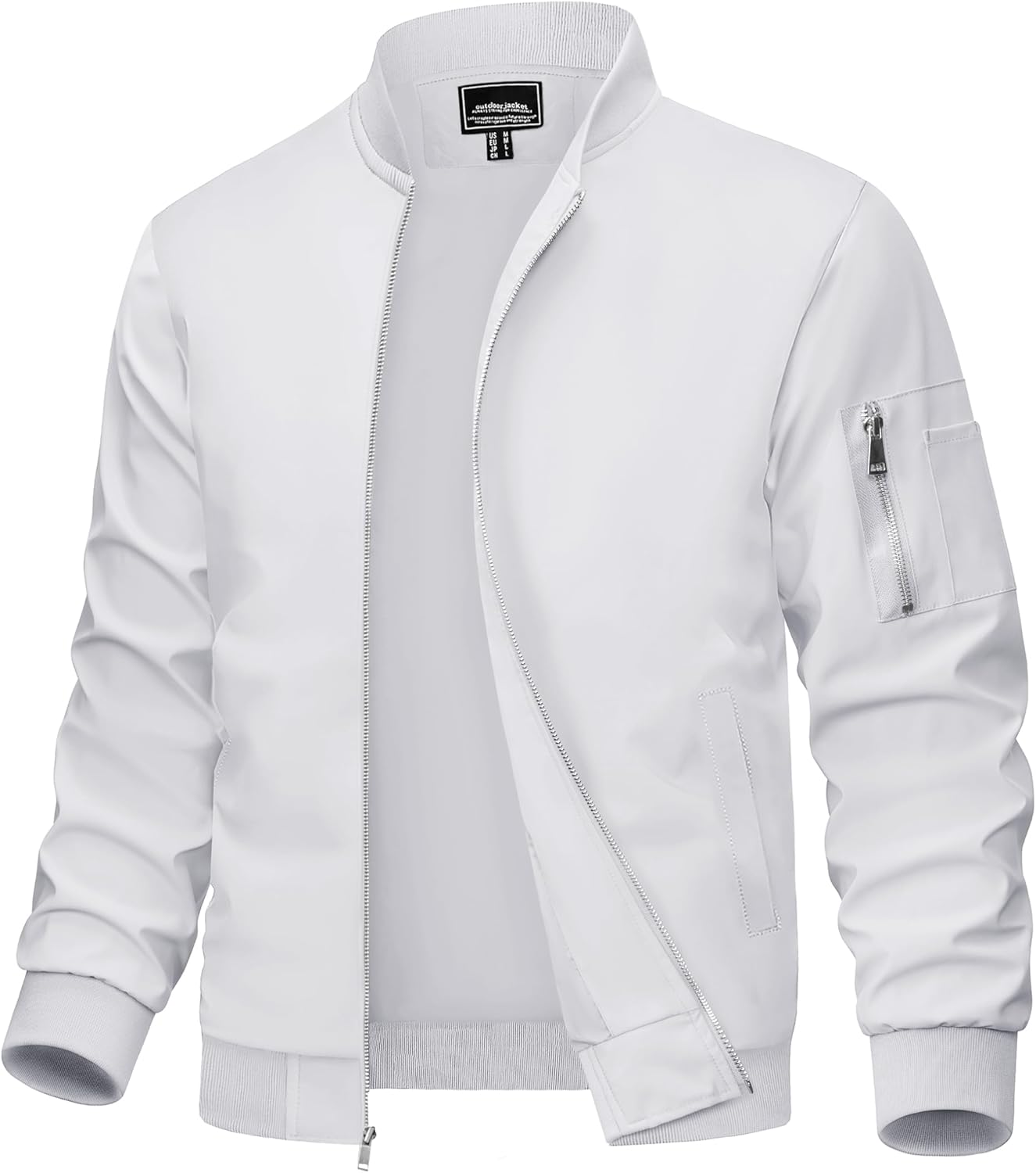 MAGCOMSEN Men's Bomber Jacket Lightweight Casual Windbreaker Spring Fall Zip Up Coat with 5 Pocket