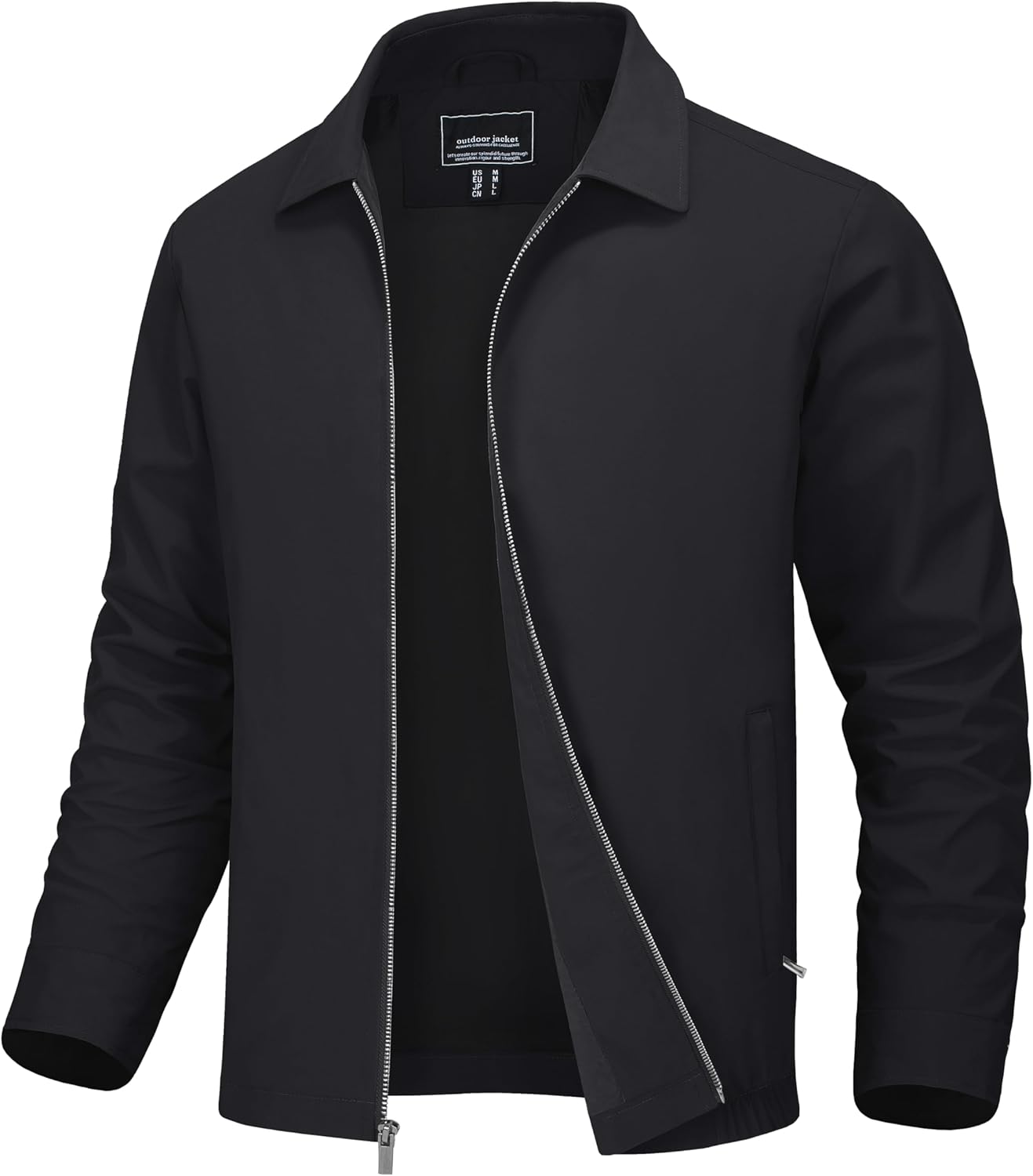 MAGNIVIT Men's Lightweight Jackets Light Windbreaker Full Zip Up Stylish Golf Coat Business Work Casual Dress