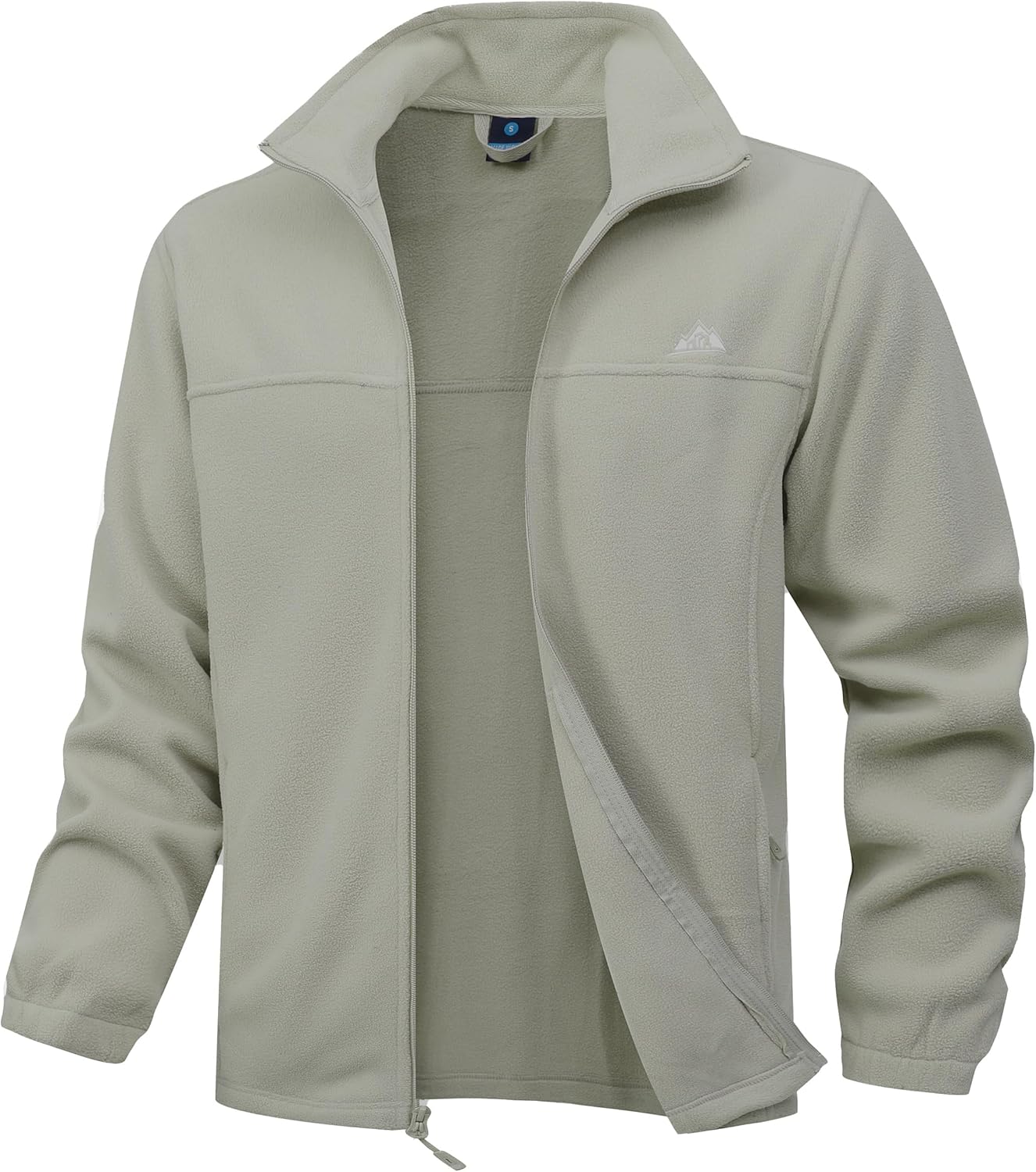 Men's Soft Polar Fleece Jacket with Pockets Lightweight Outdoor Recreation Full Zip Coat