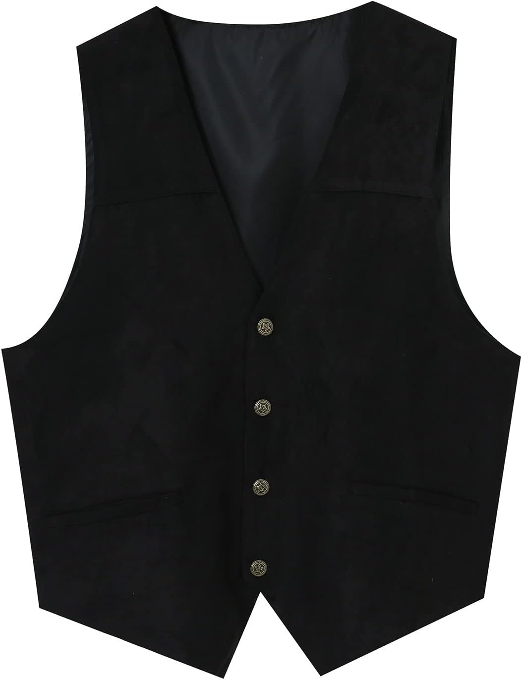 Mens Vests Cowboy Retro Vintage Faux Suede Leather Western Waistcoats Jackets Slim Fit Sleeveless Casual Outerwear Suits