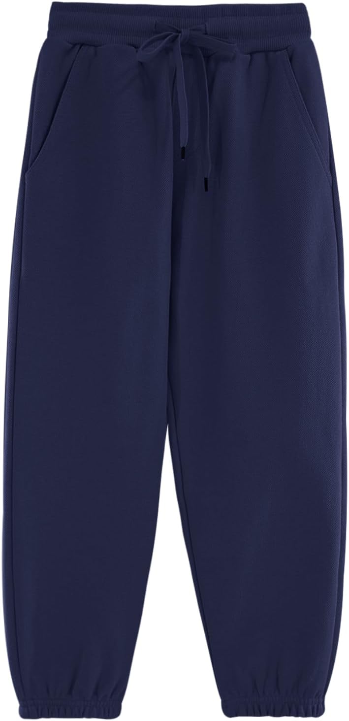 ACESTAR Kids Unisex Plain Sweatpants Cotton Drawstring Casual Pull-on Jogger Pants for Boys or Girls Age 5-14Y