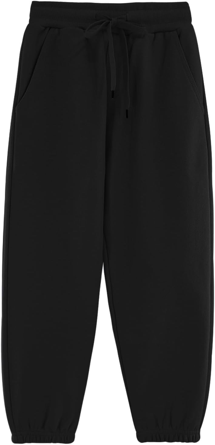 ACESTAR Kids Unisex Plain Sweatpants Cotton Drawstring Casual Pull-on Jogger Pants for Boys or Girls Age 5-14Y