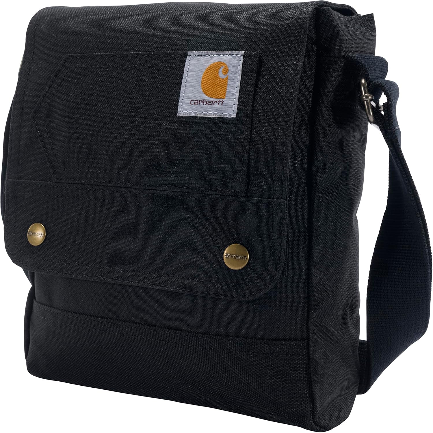 Carhartt, Durable, Adjustable Crossbody Bag With Flap Over Snap Closure