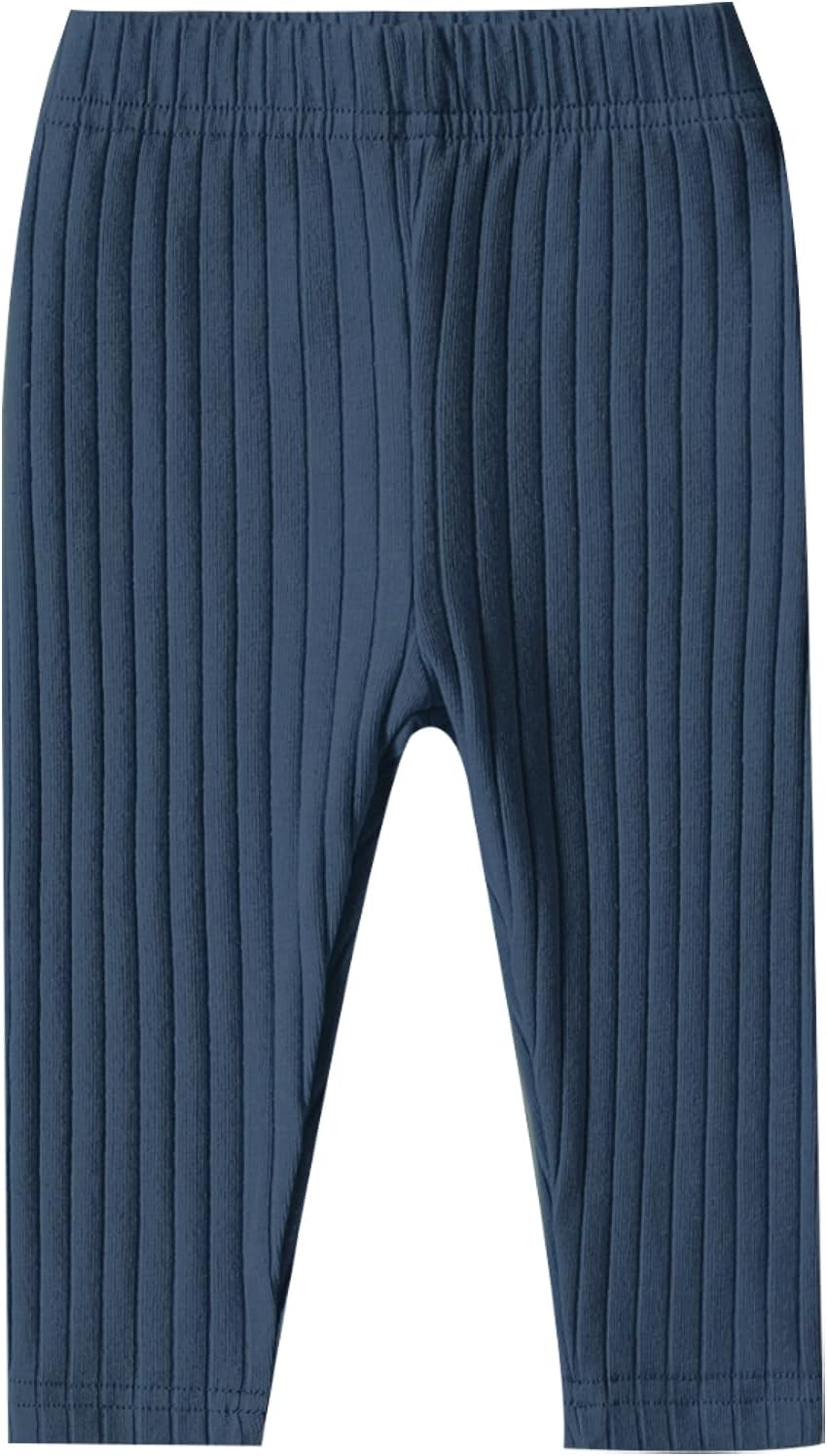 DREAM BUS Baby Girl Boy Pants Toddler Leggings Solid Ribbed Toddler Sweatpants Infant Newborn Leggings Baby Boy Jogger Pants