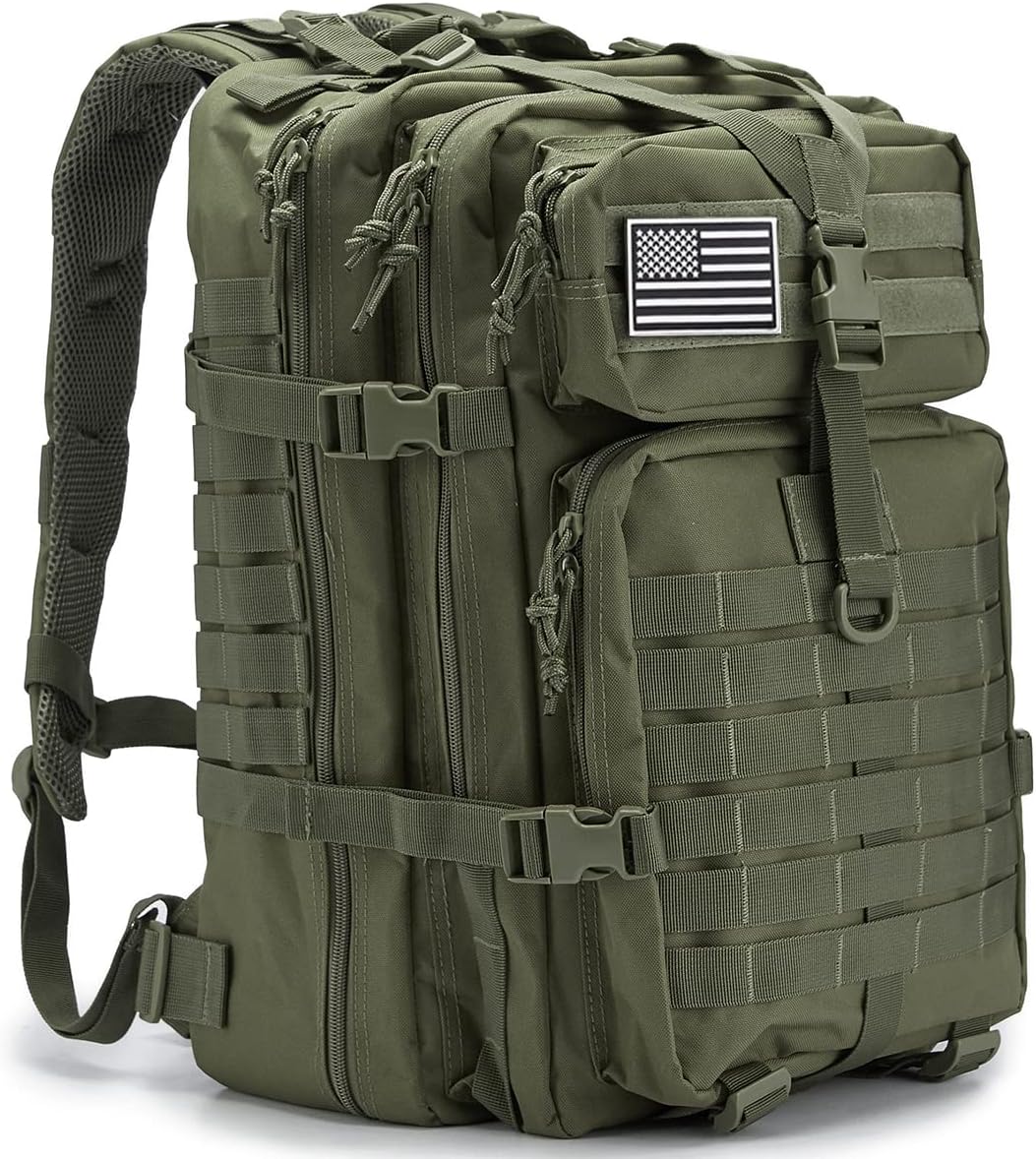 QT&QY 45L Military Tactical Backpacks For Men Camping Hiking Trekking Daypack Bug Out Bag Lage MOLLE 3 Day Assault Pack