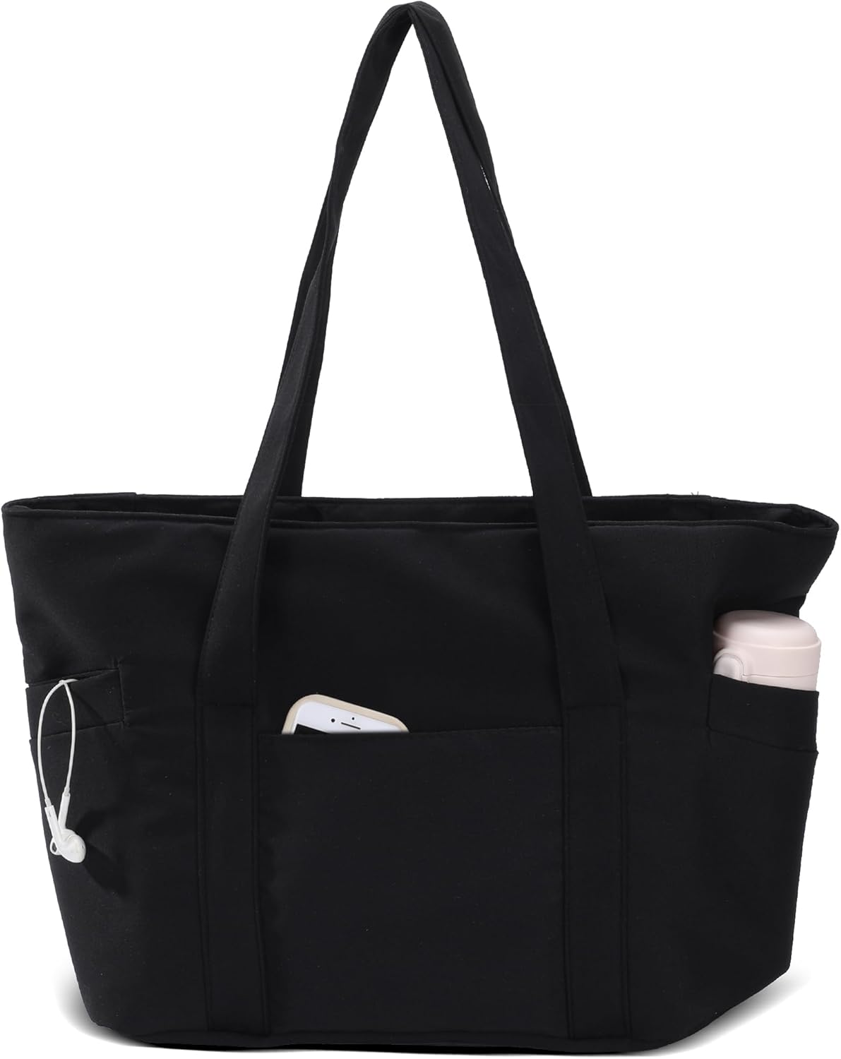 CTWWFS Tote Bag for Women, Travel Essentials Large Tote Bag with Zipper, Top Handle Handbag for Travel, Work
