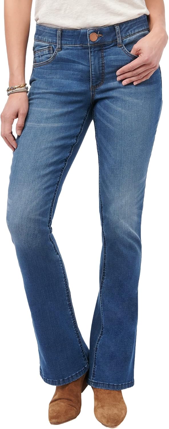 Democracy Women's Petite Plus Size Ab Solution Itty Bitty Boot Jean