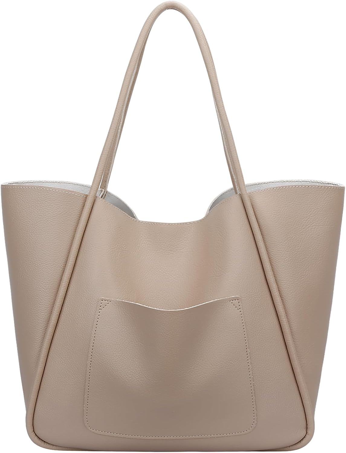 KKXIU Tote Bag for Women Vegan Leather Shoulder Purse Large Capacity Travel Bag