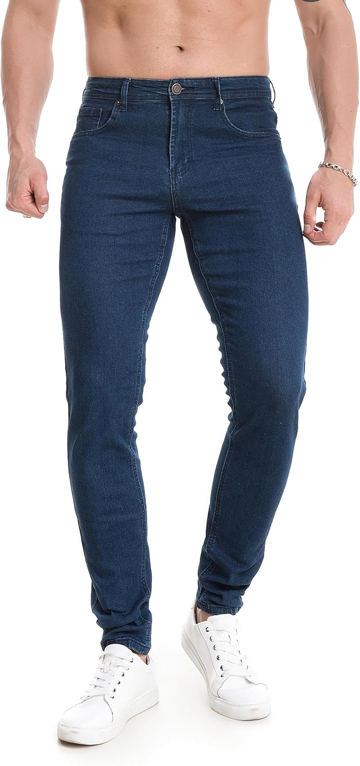 TEGIAS Mens Slim Fit Stretch Jeans Classic Comfort Regular Fit
