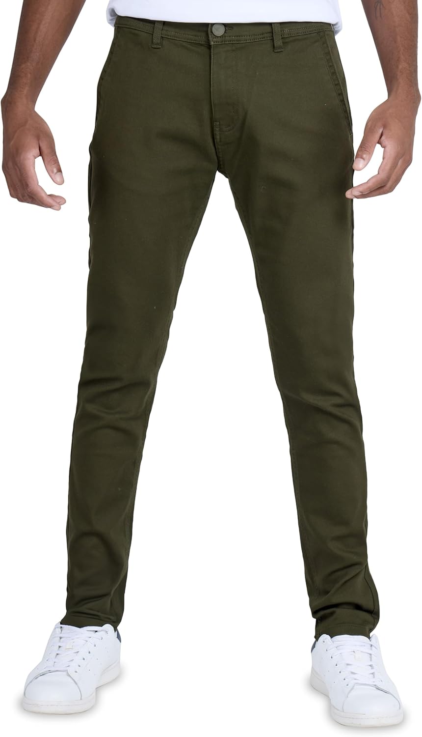 X RAY Jeans Men's Stretch Pants, Slim Fit Flexible Commuter Colored Denim Jeans, Casual Pants for Men